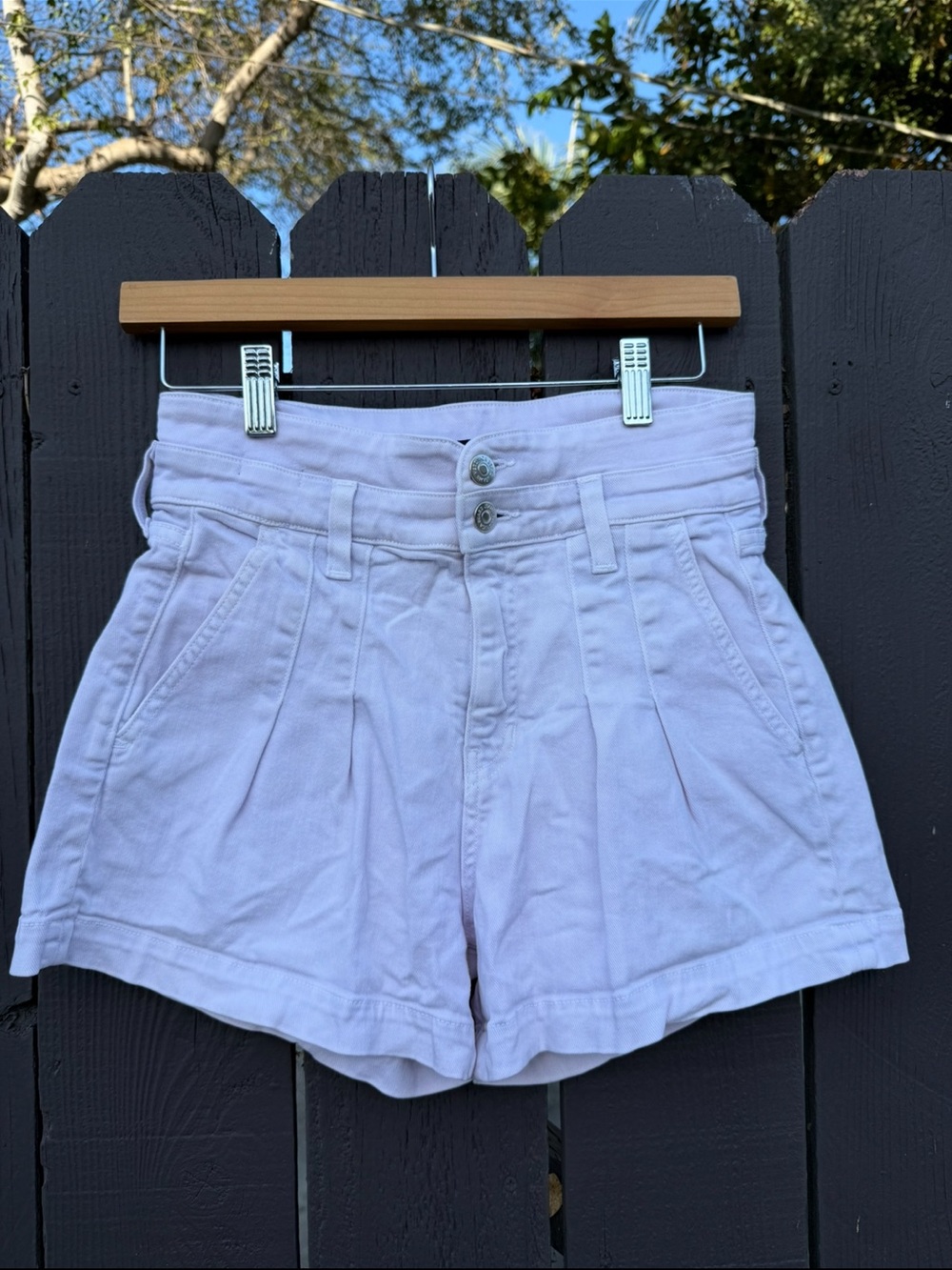 Veronica Beard Jaylen Notch Short in Lavender Size 25 - Picture 2 of 7